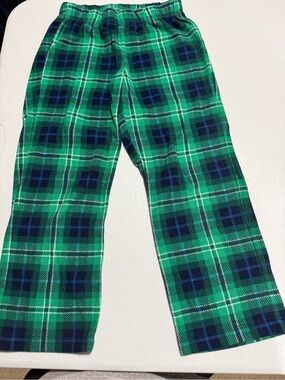 Old Navy Green and Navy Plaid Kids Pajama Pants